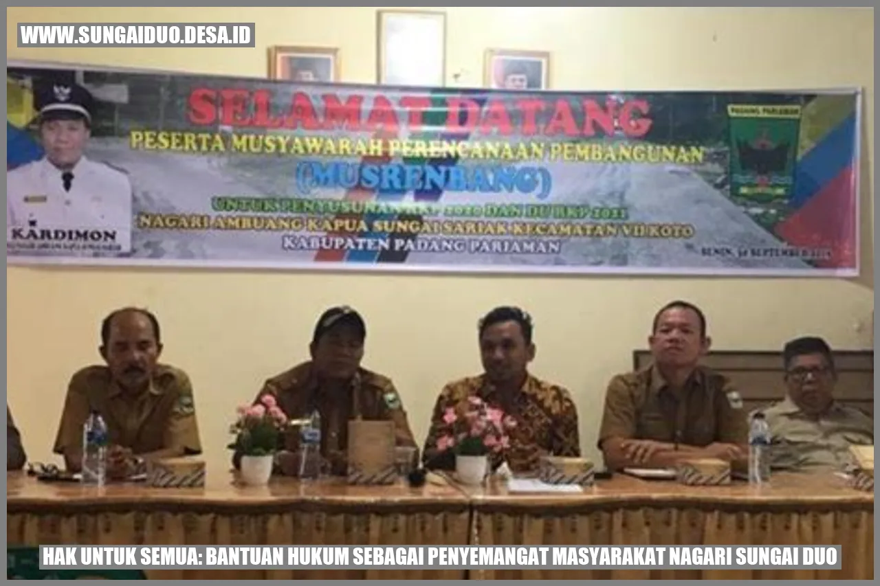 Hak untuk Semua: Bantuan Hukum sebagai Penyemangat Masyarakat Nagari Sungai Duo
