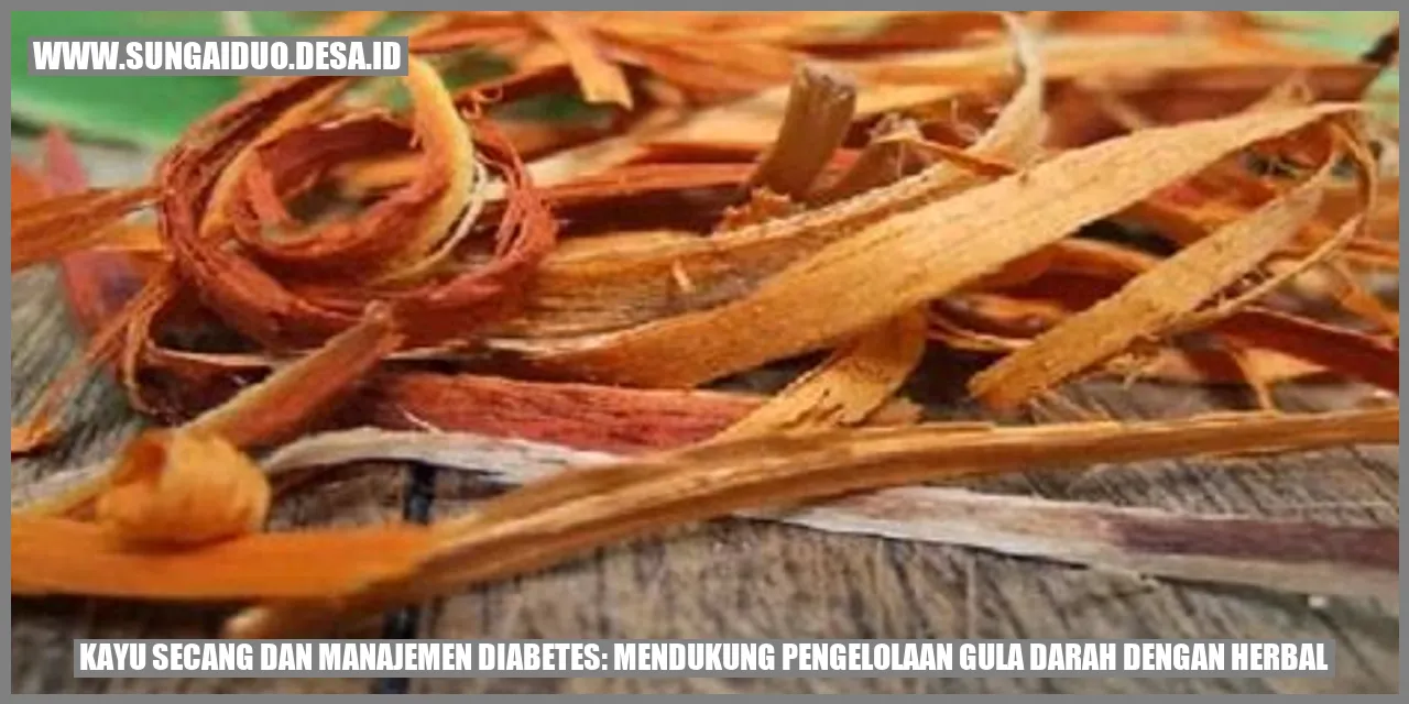 Kayu Secang dan Manajemen Diabetes: Mendukung Pengelolaan Gula Darah dengan Herbal