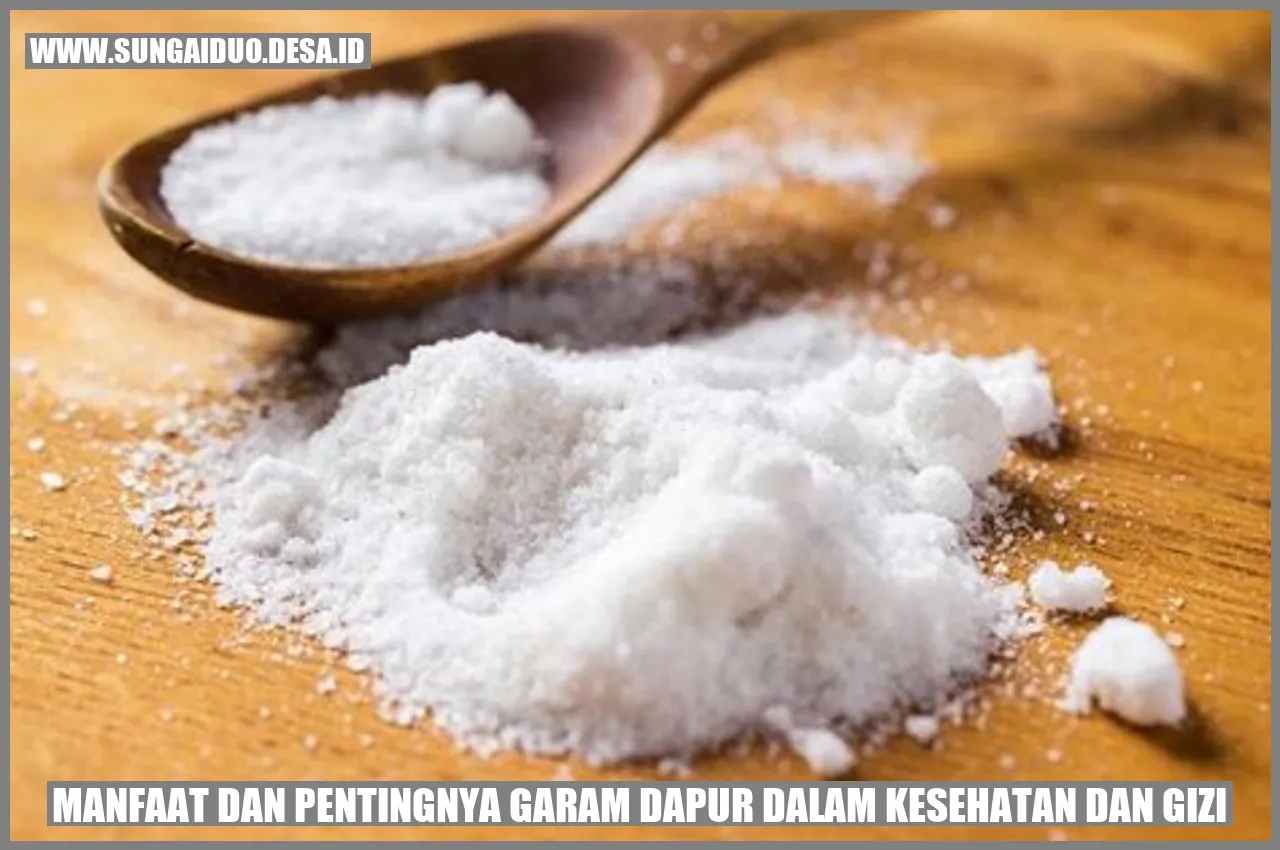 Manfaat dan Pentingnya Garam Dapur dalam Kesehatan dan Gizi